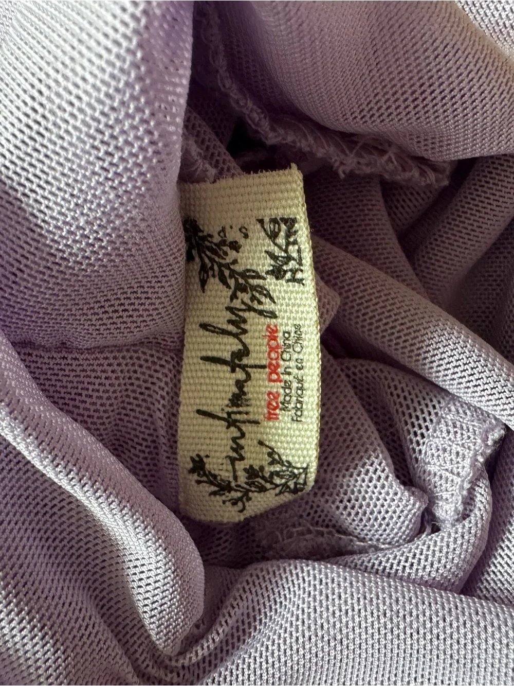 Free People Lavender Ruched Turtleneck Bodysuit